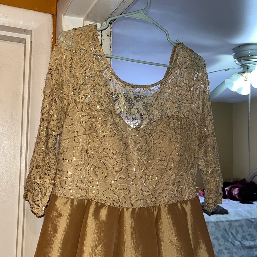 Gold shimmer dress